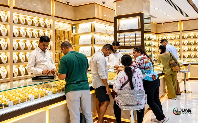 Buying gold at Gold Market Ajman