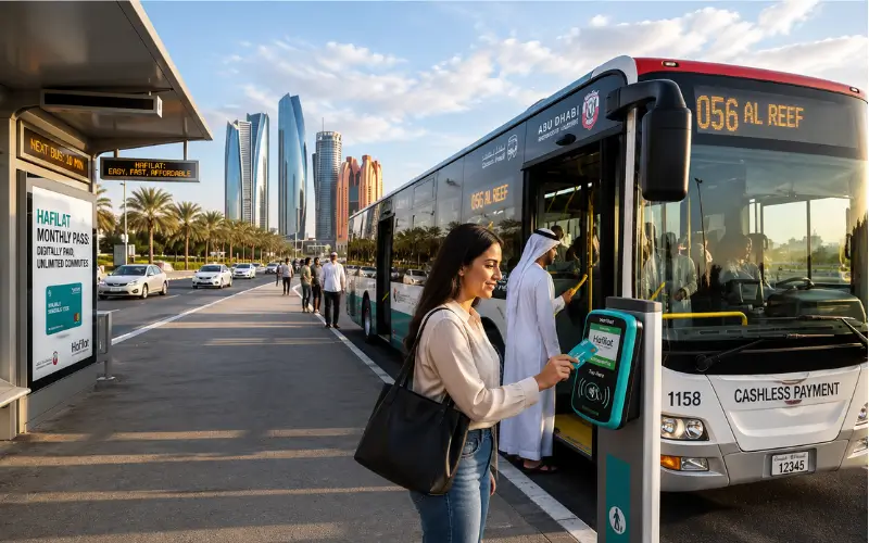 Musaffah Bus Station Fare and Hafilat Card