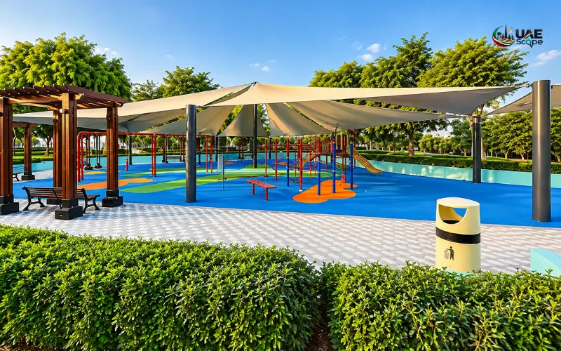 Children to the Play Areas at Al Quoz Pond Park
