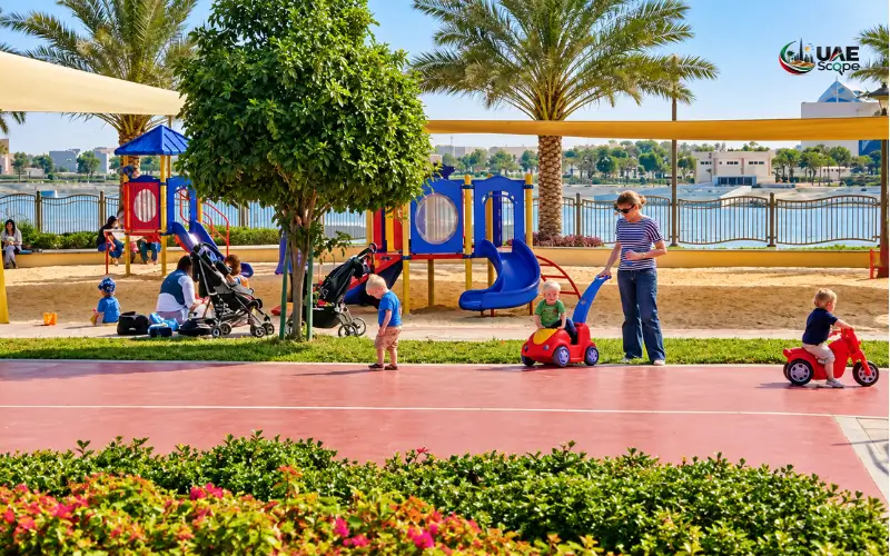 Families at Al Quoz Pond Park