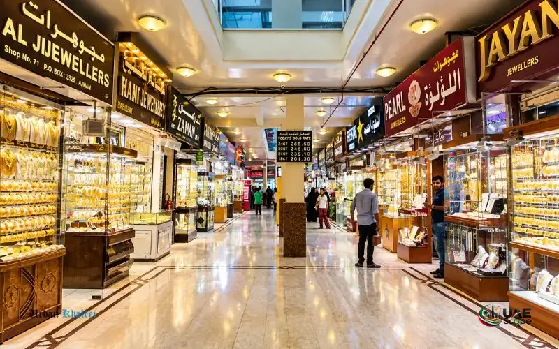 Gold shops at Gold Market Ajman